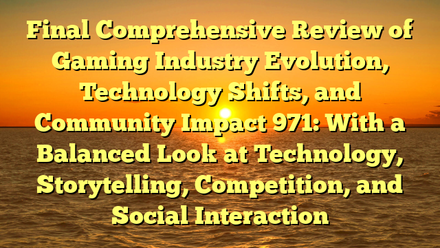 Final Comprehensive Review of Gaming Industry Evolution, Technology Shifts, and Community Impact 971: With a Balanced Look at Technology, Storytelling, Competition, and Social Interaction